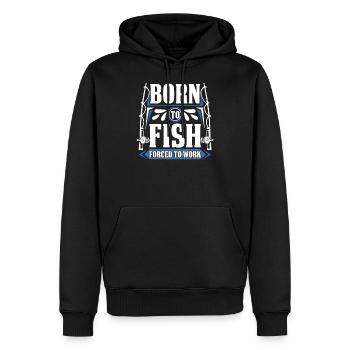 Born To Fish Drôle pêcher cadeau pêche - Sweat à capuche Premium bio Homme - noir - Devant - Nico (187cm)