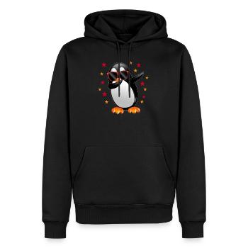 Dabbing Pingouin Dab dance lunettes de soleil étoiles lust - Sweat à capuche Premium bio Homme - noir - Devant - Nico (187cm)