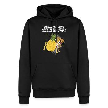 Funny Joke Ananas Pizza Cadeau Produit Pizza - Sweat à capuche Premium bio Homme - noir - Devant - Nico (187cm)
