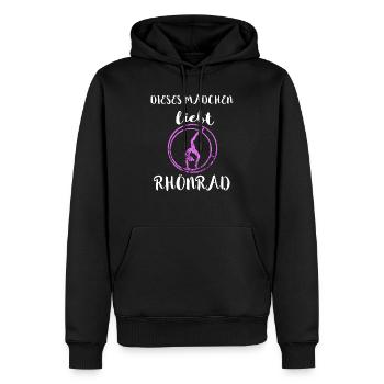 Dieses Mädchen Liebt Rhönrad Rhönradturnen Turnen - Männer Premium Bio Hoodie - Schwarz - Vorne - Nico (187cm)