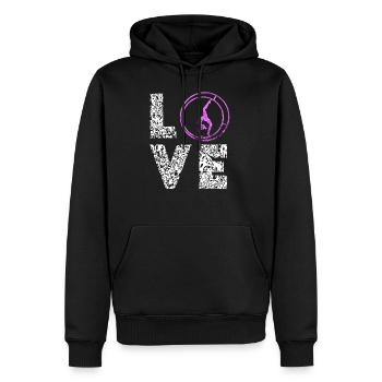 Cadeaux Rhönrad Love Love Rhönradturnen Rhönrad - Sweat à capuche Premium bio Homme - noir - Devant - Nico (187cm)
