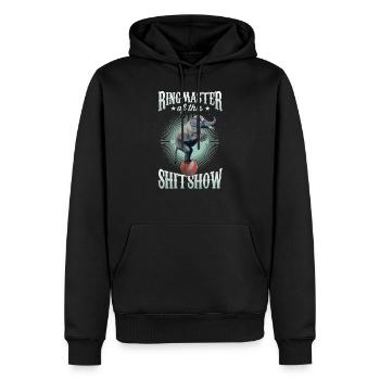 Ringmaster of the Shitshow Design for Chaos Manage - Sweat à capuche Premium bio Homme - noir - Devant - Nico (187cm)