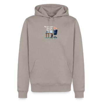 Funny Programmer Humor - Geek Computer Code Joke - Men’s Premium Organic Hoodie - taupe - Front - Nico (187cm)