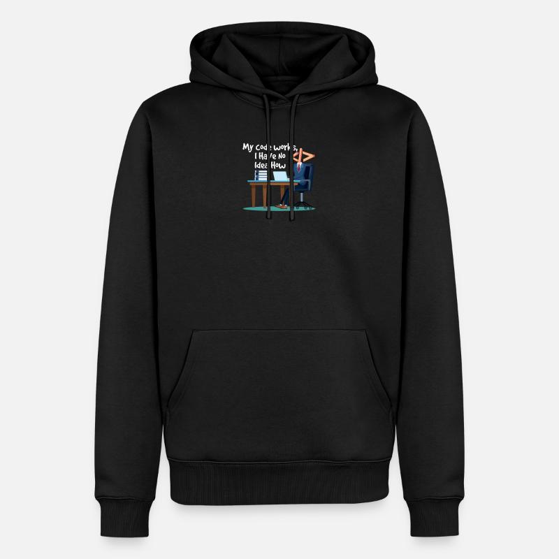 Lustiger Programmierer-Spaß - Aussenseiter-Computer-Code-Witz - Männer Premium Bio Hoodie - Schwarz