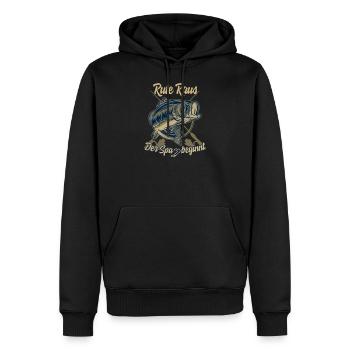 T-shirts de pêcheur à la ligne - Sweat à capuche Premium bio Homme - noir - Devant - Nico (187cm)