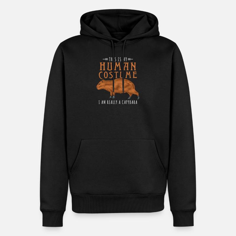 Capybara capybara - Sweat à capuche Premium bio Homme - noir