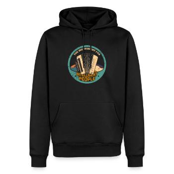 Accordeon - Männer Premium Bio Hoodie - Schwarz - Vorne - Nico (187cm)