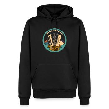 Accordeon - Männer Premium Bio Hoodie - Schwarz - Vorne - Nico (187cm)