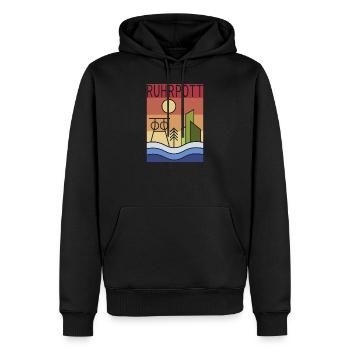 Ruhrpott Ruhrgebiet - Männer Premium Bio Hoodie - Schwarz - Vorne - Nico (187cm)