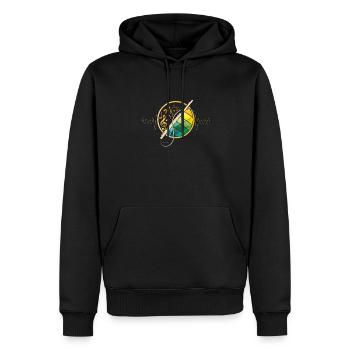 Querflöte - Männer Premium Bio Hoodie - Schwarz - Vorne - Nico (187cm)