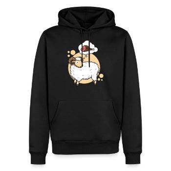 Fleisch fressendes Schaf - Männer Premium Bio Hoodie - Schwarz - Vorne - Nico (187cm)