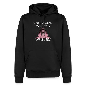 Lion de mer de baleines phoques mer cadeau - Sweat à capuche Premium bio Homme - noir - Devant - Nico (187cm)