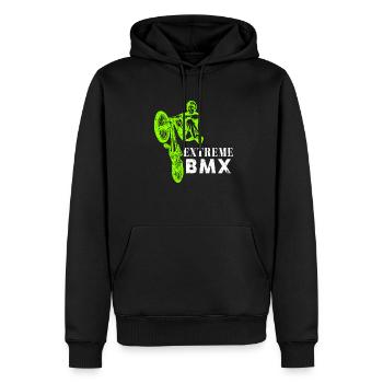 BMX - Sweat à capuche Premium bio Homme - noir - Devant - Nico (187cm)