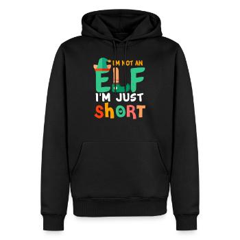 Ich bin kein Elf, ich bin nur kurz vor Weihnachten - Männer Premium Bio Hoodie - Schwarz - Vorne - Nico (187cm)