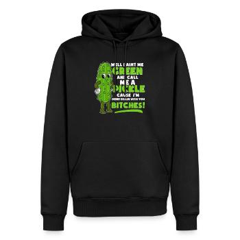 Lustiges Nenn Mich Gurke Essiggurke Gürkchen Witz - Männer Premium Bio Hoodie - Schwarz - Vorne - Nico (187cm)