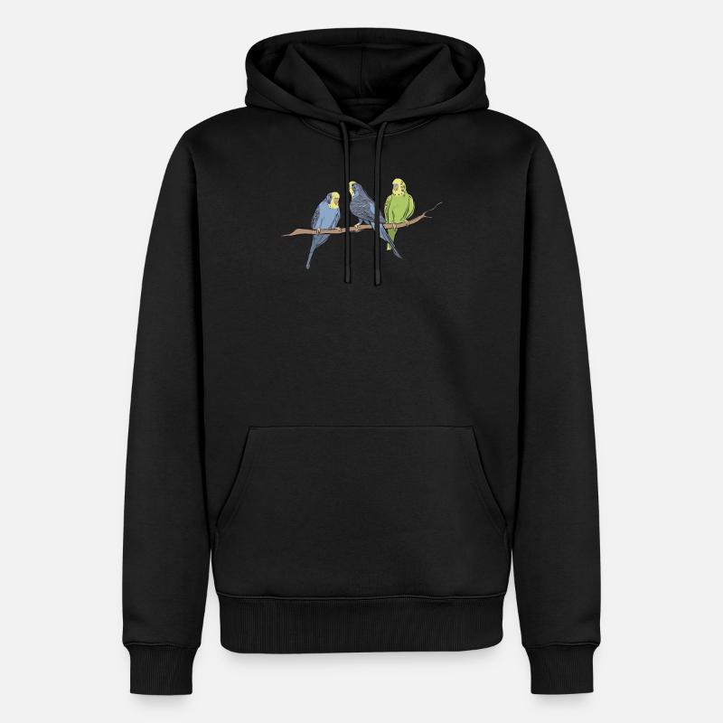 Perruche perruche perruche - Sweat à capuche Premium bio Homme - noir