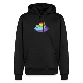 Unicorn haufen Kot Knödel AA Poop Scheisse - Männer Premium Bio Hoodie - Schwarz - Vorne - Nico (187cm)