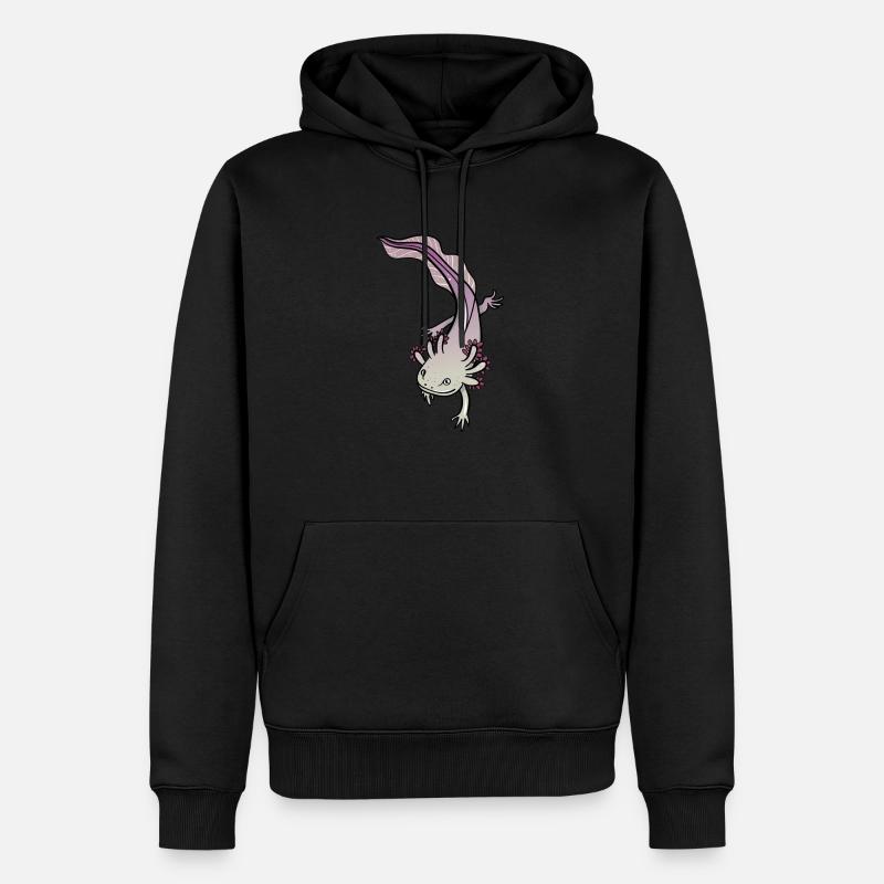 Axolotl - Männer Premium Bio Hoodie - Schwarz