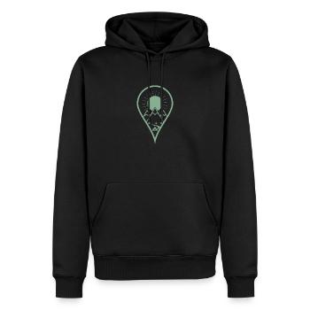 Pin up Mountains Mountains Camping Gift - Sweat à capuche Premium bio Homme - noir - Devant - Nico (187cm)