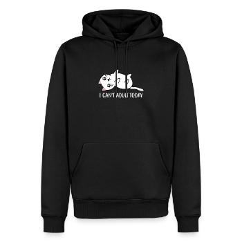 Les adultes seront un cadeau chat mignon - Sweat à capuche Premium bio Homme - noir - Devant - Nico (187cm)