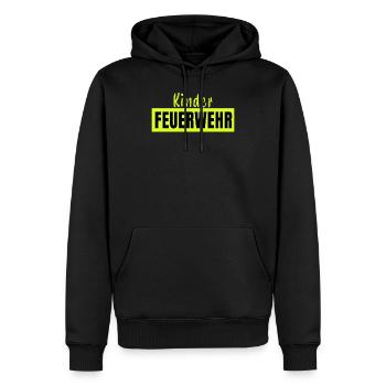 Kinderfeuerwehr Feuerwehr Feuerwehrmann Uniform - Männer Premium Bio Hoodie - Schwarz - Vorne - Nico (187cm)