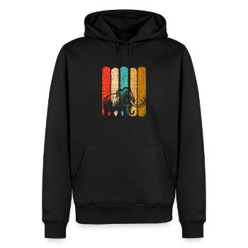 Mammouth - Sweat à capuche Premium bio Homme - noir - Devant - Nico (187cm)