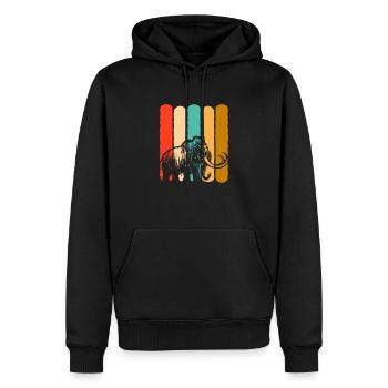 Mammouth - Sweat à capuche Premium bio Homme - noir - Devant - Nico (187cm)