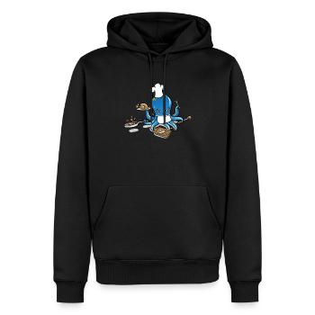 Chefkoch Octopus - Männer Premium Bio Hoodie - Schwarz - Vorne - Nico (187cm)