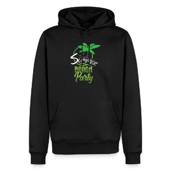 Beach Party Beach Party - Sweat à capuche Premium bio Homme - noir - Devant - Nico (187cm)