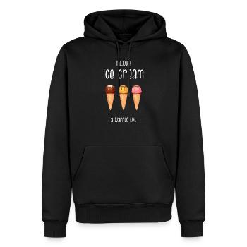 Crème glacée Glacée Soft glacée Gaufre cadeau - Sweat à capuche Premium bio Homme - noir - Devant - Nico (187cm)