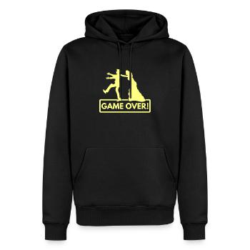 game over! Marry Gamer cadeau de mariage nerd - Sweat à capuche Premium bio Homme - noir - Devant - Nico (187cm)