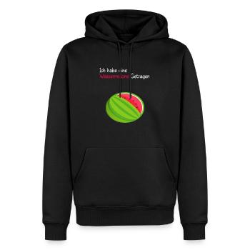 Ich habe eine Wassermelone getragen - Männer Premium Bio Hoodie - Schwarz - Vorne - Nico (187cm)