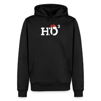 Ho Ho Ho Cubic Ho Ho 3 Holiday Season and - Men’s Premium Organic Hoodie - black - Front - Nico (187cm)