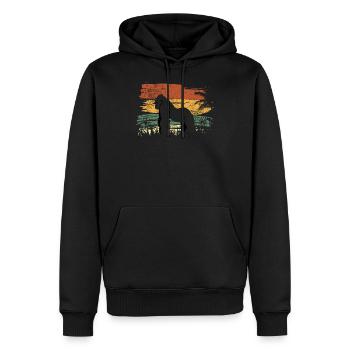 Cadeau gorille grincheux Silverback amoureux des animaux, années 70 - Sweat à capuche Premium bio Homme - noir - Devant - Nico (187cm)