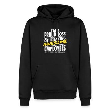 Proud Boss Gift Awesome Employees Manager - Männer Premium Bio Hoodie - Schwarz - Vorne - Nico (187cm)