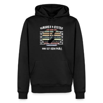 maurermeister tshirt - Männer Premium Bio Hoodie - Schwarz - Vorne - Nico (187cm)