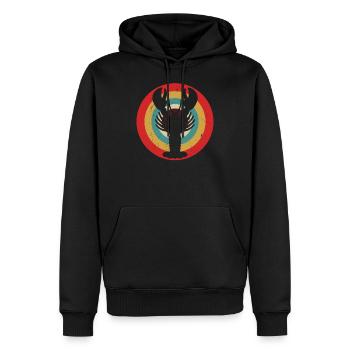 Love Lobster Vintage Crawfish Gift Design Idea - Men’s Premium Organic Hoodie - black - Front - Nico (187cm)