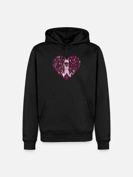 Breast Cancer Awarness - Men’s Premium Organic Hoodie - black