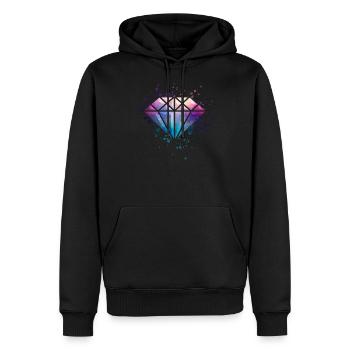 Galaxie Universum Design Hipster Geschenk Diamant - Männer Premium Bio Hoodie - Schwarz - Vorne - Nico (187cm)
