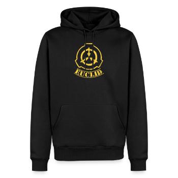 Euclid-Klassifizierung SCP Foundation Secure - Männer Premium Bio Hoodie - Schwarz - Vorne - Nico (187cm)