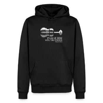 Geige Violine Bibelvers Violinist Kirchenband - Männer Premium Bio Hoodie - Schwarz - Vorne - Nico (187cm)