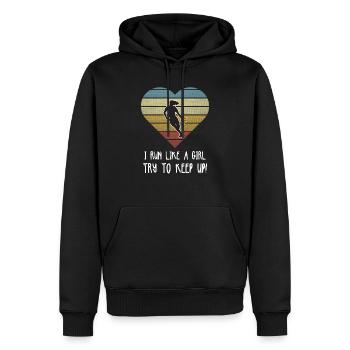 Mädchen Basketball Geschenk Design - Männer Premium Bio Hoodie - Schwarz - Vorne - Nico (187cm)
