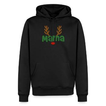 Mama Mutti Reindeer Family Outfit Cerf de Noël - Sweat à capuche Premium bio Homme - noir - Devant - Nico (187cm)