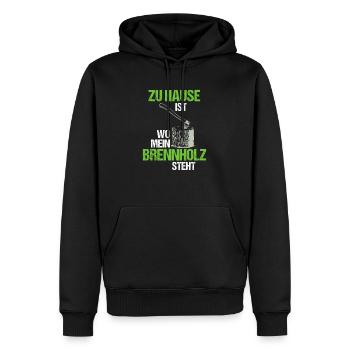 Brennholz Axt Holz Machen - Männer Premium Bio Hoodie - Schwarz - Vorne - Nico (187cm)
