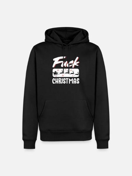 Anti Weihnachten - Männer Premium Bio Hoodie - Schwarz