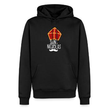 Sankt Nikolaus - Männer Premium Bio Hoodie - Schwarz - Vorne - Nico (187cm)