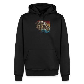 Schildkröte - Männer Premium Bio Hoodie - Schwarz - Vorne - Nico (187cm)