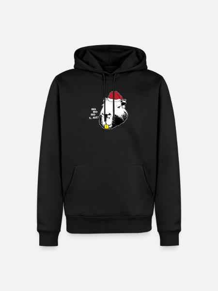 Capybara Noël - Sweat à capuche Premium bio Homme - noir