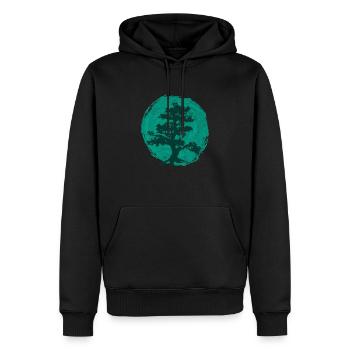 Bonsai Tree Baum Aufgehende Sonne Japan Geschenk - Männer Premium Bio Hoodie - Schwarz - Vorne - Nico (187cm)