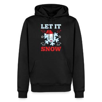 Cool Let It Snow Design flocon de neige de Noël - Sweat à capuche Premium bio Homme - noir - Devant - Nico (187cm)